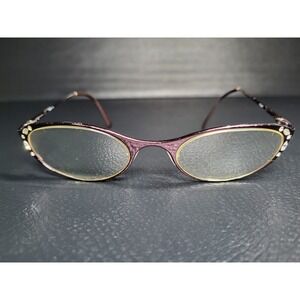 Tura MOD 851 Women Oval Crystals Purple Gray glasses‎ Not Sure Of Prescription